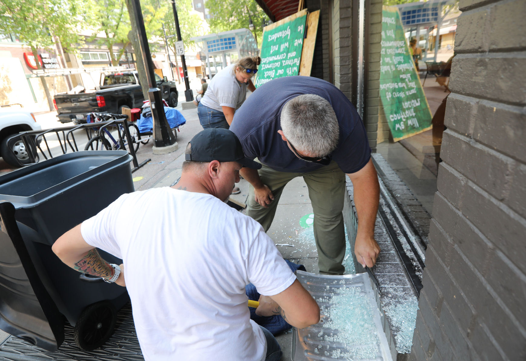 Clean up downtown after Tuesday night protests